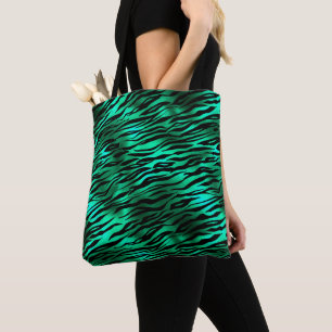 Bolsa Tote Desenho da Série Safari Esmeralda e Ouro 10