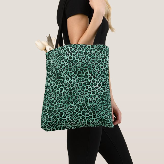 Bolsa Tote Desenho da Série Safari Esmeralda e Ouro 9 (Close Up)