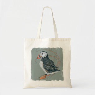 Bolsa Tote Desenho de Arte de Pássaros no Atlântico