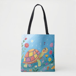 Bolsa Tote Desenho de Bebê Tartaruga