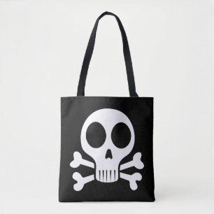 Bolsa Tote Desenho de Caveira Pirata