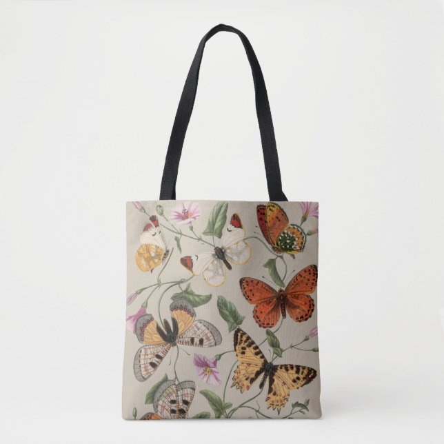 Bolsa Tote Desenho de Coleção de Natureza da Mama da Borbolet (Frente)