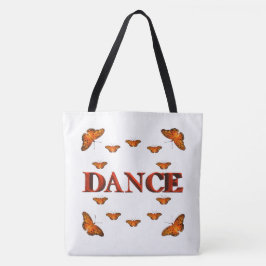 Bolsa Tote Desenho de dança com borboletas