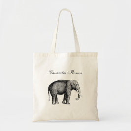 Bolsa Tote Desenho de elefante de vinheta