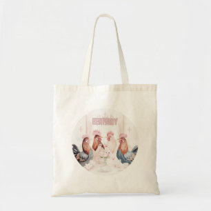 Bolsa Tote Desenho de Festa de Despedida de Solteira Galinh