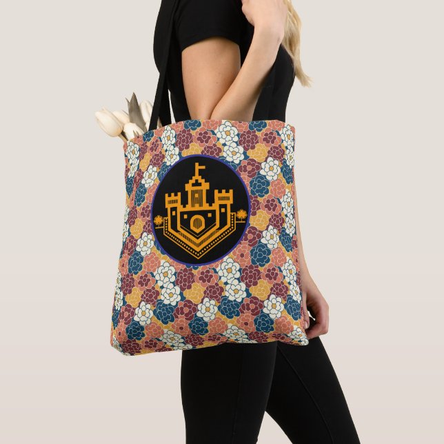Bolsa Tote desenho de flores por toda parte (Close Up)