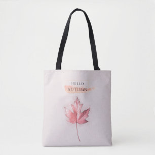 Bolsa Tote Desenho de Folha de outono Elegante e Trendy