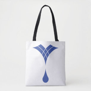 Bolsa Tote desenho de gota de água azul