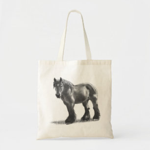 Bolsa Tote Desenho de lápis belga do cavalo de esboço: