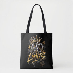 Bolsa Tote Desenho de Luxo Coroa Dourada Sem Limites