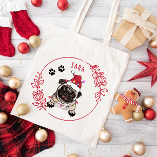 Bolsa Tote Desenho de Mão Personalizado do Cão-Touro Britânic