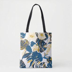 Bolsa Tote Desenho De Mão Tropical: Padrão Criativo Sem Olho