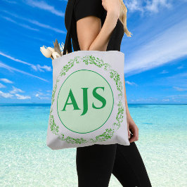 Bolsa Tote Desenho de monograma pessoal.