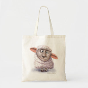 Bolsa Tote Desenho de ovelha de bola de algodão