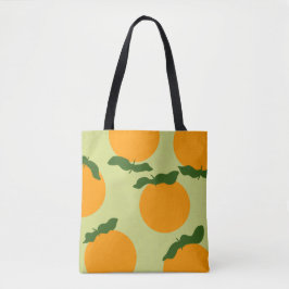 Bolsa Tote desenho de padrão laranja