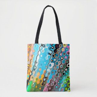 Bolsa Tote Desenho de pasta de óleo. fundo de cor abstrato. F