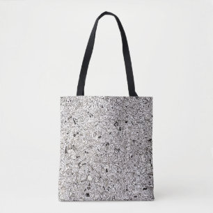 Bolsa Tote Desenho de Rostos de Desenhos Animados Engraçados