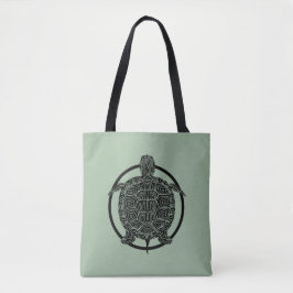 Bolsa Tote Desenho de Tartaruga - Série Círculo de Vida Selva