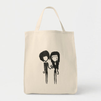 Bolsa Tote Desenho de um menino e uma menina góticos alternat