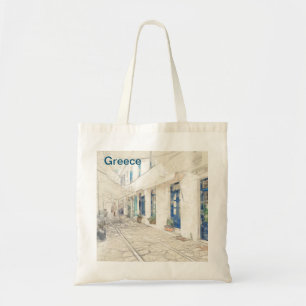 Bolsa Tote Desenho de Walking nas ruas verdes tradicionais