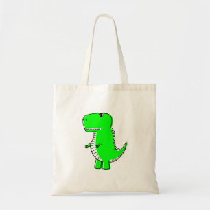 Bolsa Tote Desenho do Dinossauro Verde