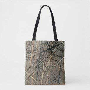Bolsa Tote Desenho do óleo do estilo retrorreflector. ilustra