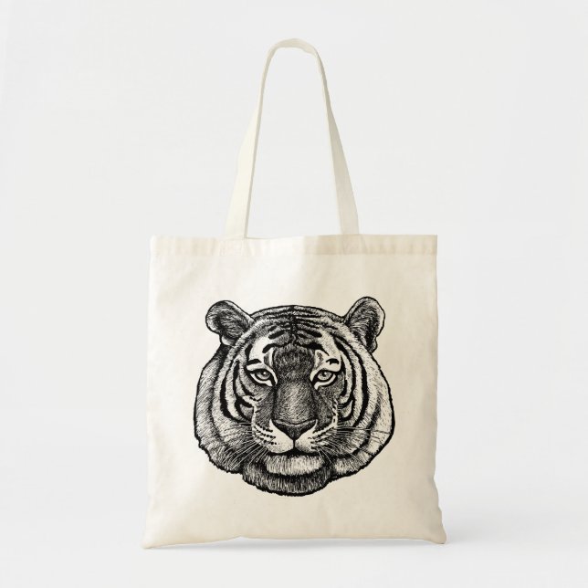 Bolsa Tote Desenho do Tigre (Frente)