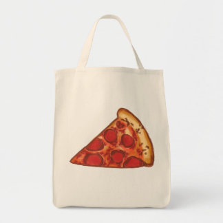 Bolsa Tote Desenho em aquarela de pizza apimentada