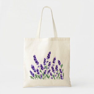 Bolsa Tote Desenho Floral Botânico Roxo