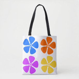 Bolsa Tote Desenho Floral Brilhante (SVG)