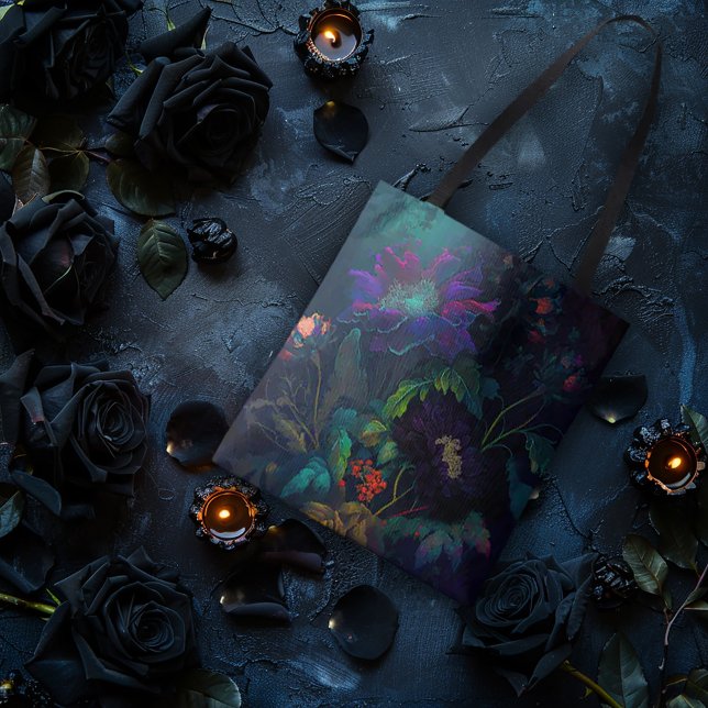 Bolsa Tote Desenho Floral Escuro (Criador carregado)
