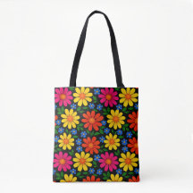 Desenho Floral Laranja, Vermelho, Rosa, Amarelo