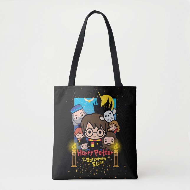 Bolsa Tote Desenho Harry Potter e a Pedra Filosofal (Frente)