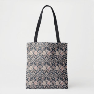 Bolsa Tote Desenho Intrincado de Renda Floral Sofisticada