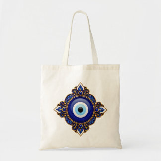 Bolsa Tote Desenho Olho Mau Azul
