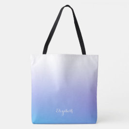 Bolsa Tote Desenho ombre violeta e azul