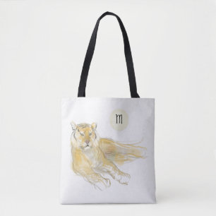 Bolsa Tote Desenho Original 2 Tigre Chinês Ano M Aniversário 