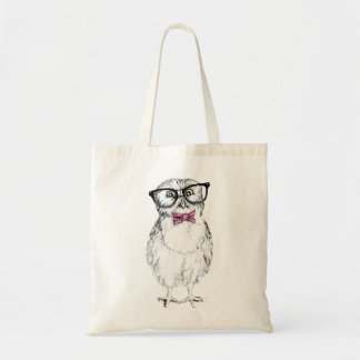 Bolsa Tote Desenho pequeno e esperto do Owlet   Nerdy da