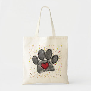 Bolsa Tote Desenho Por Cachorro Desenho Por Aquarela Splatter