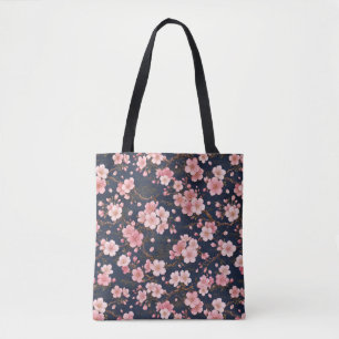 Bolsa Tote Desenho Refinado da Flor de Sakura Japonesa