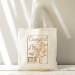 Bolsa Tote Desenho retrógrado do retrato da Cowgirl era vinta<br><div class="desc">Vintage era vintage retro esboço ocidental desenhando para ela,  presentes para ela,  presentes para cavalos,  saco de tote de cenário ocidental</div>