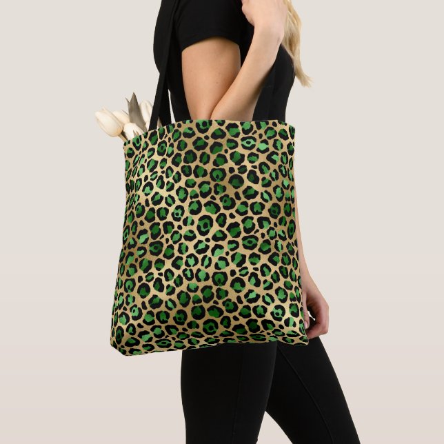 Bolsa Tote Desenho Série Safari Esmeralda e Ouro 8 (Close Up)
