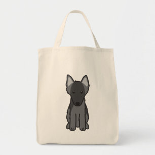 Bolsa Tote Desenhos animados belgas do cão do Sheepdog