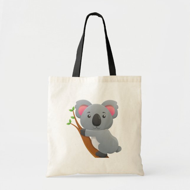 Bolsa Tote Desenhos animados bonitos do urso de Koala (Frente)