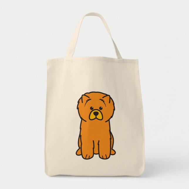 Bolsa Tote Desenhos animados do cão da comida de comida (Frente)