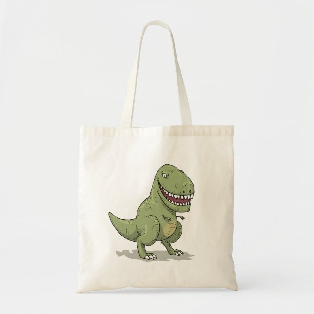 Bolsa Tote Desenhos animados do dinossauro T Rex (Frente)
