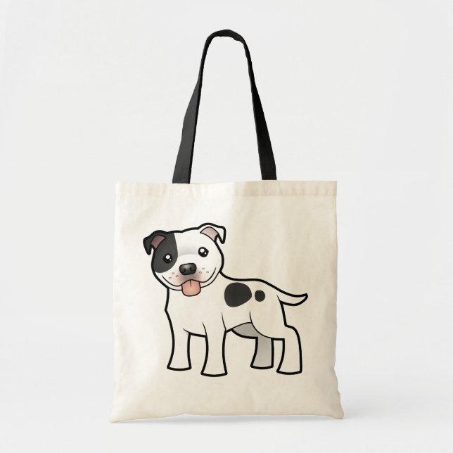 Bolsa Tote Desenhos animados Staffordshire bull terrier (Frente)