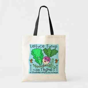 Bolsa Tote Desenhos animados vegetais da chalaça do tomilho