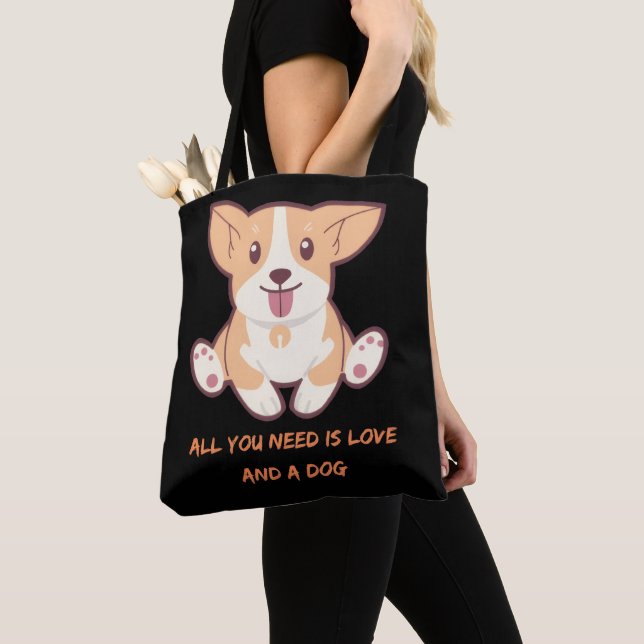 Bolsa Tote Desenhos Perfeitos para Amantes de Cães e Presente (Close Up)