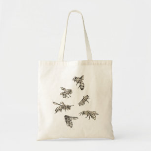 Bolsa Tote Desenhos Simples De Abelhas // Saco De Tote